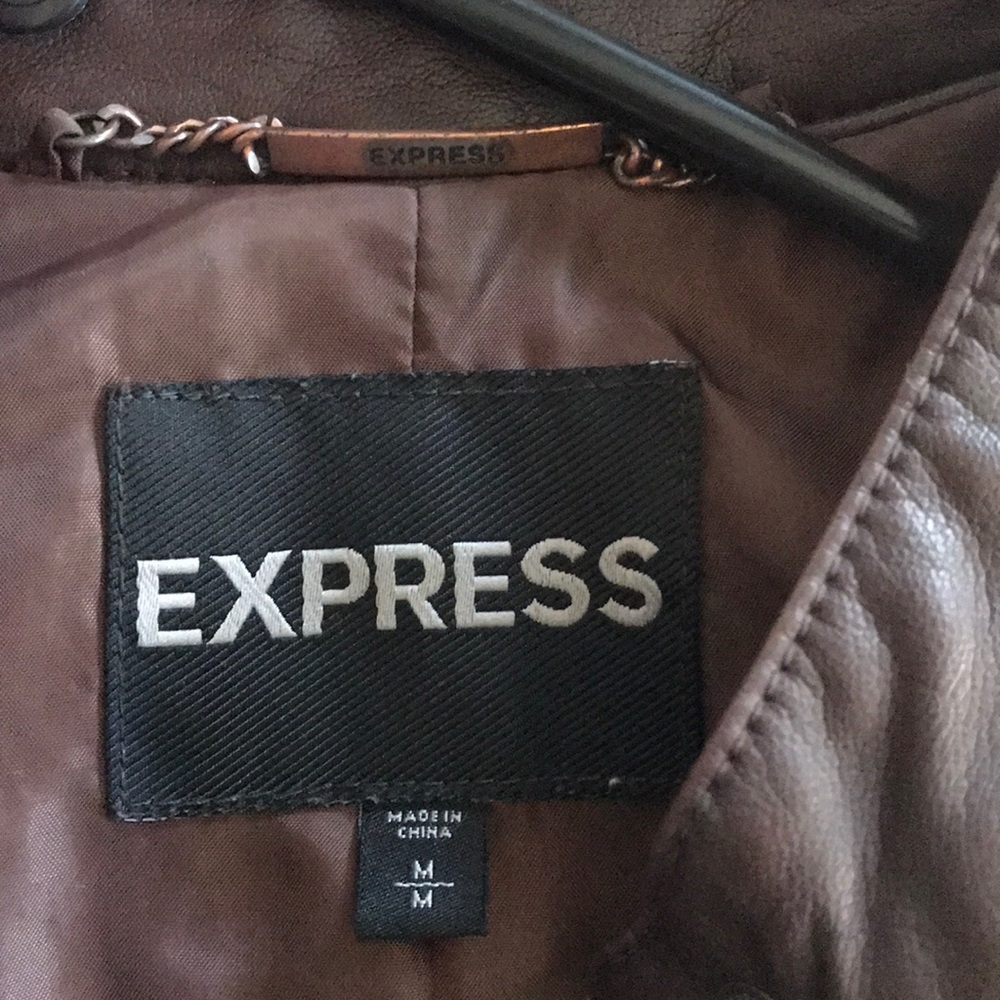 Express leather brown jacket - Picture 2 of 3